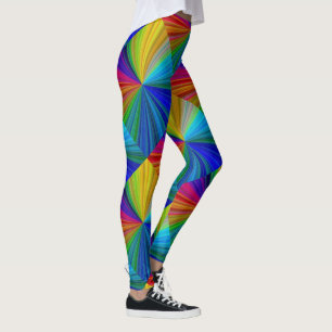 Legging Gradação circular arco-íris
