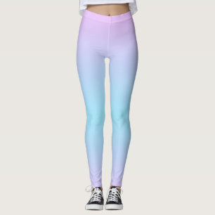 Legging Gradação Cor-de-Rosa Ombré e Turquesa