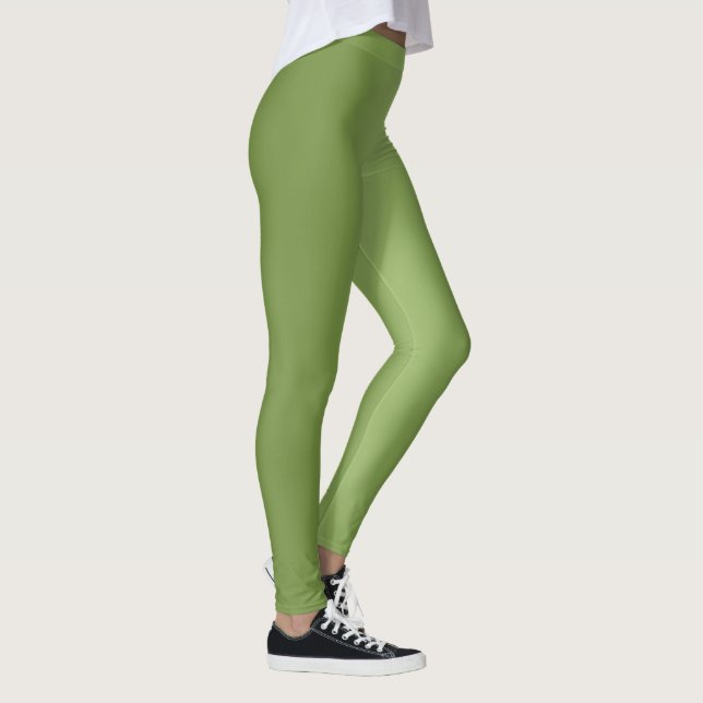 Legging Gradação Verde Sólido Moderno Padrão de Onda (Direita)
