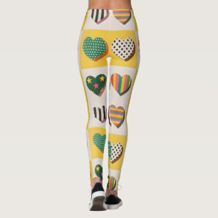 Legging Grade de Coração Retro