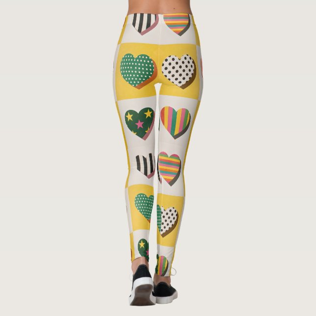 Legging Grade de Coração Retro (Verso)