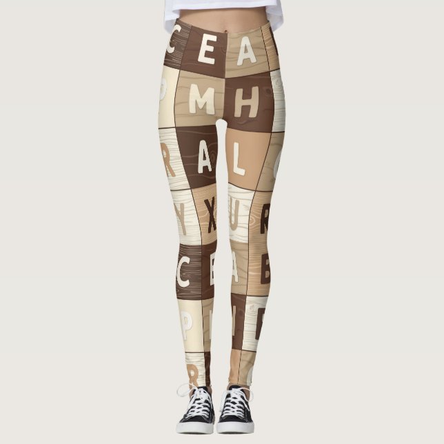 Legging Grade de Letras de Madeira (Frente)