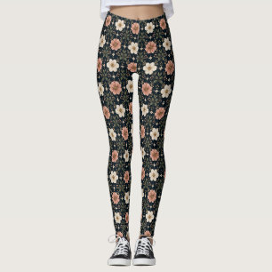 Legging Grade Floral Contemporânea Equilibrada