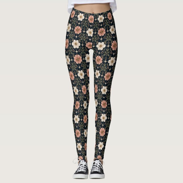 Legging Grade Floral Contemporânea Equilibrada (Frente)