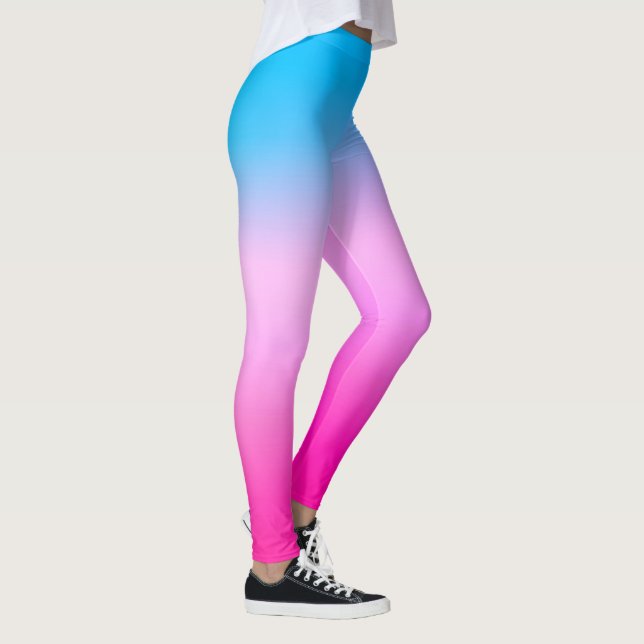 Legging Gradient ombre coral blush beige azul-claro, borra (Direita)