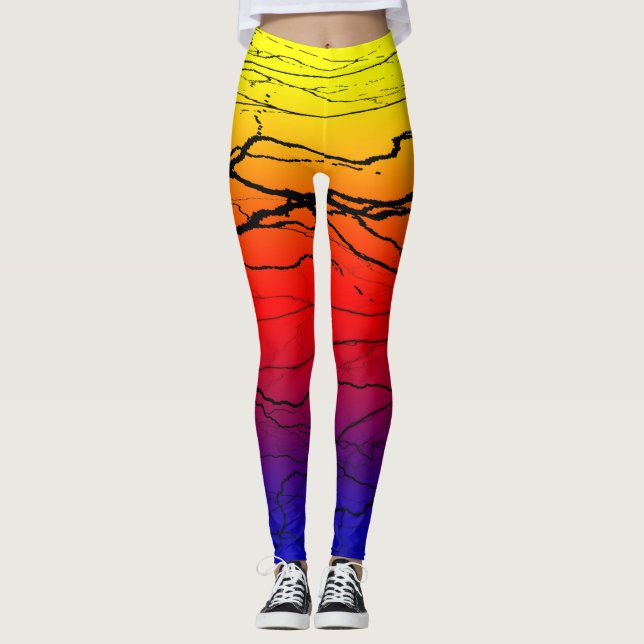 Legging Gradiente abstrato (Frente)