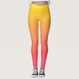 Legging Gradiente Amarelo e Rosa