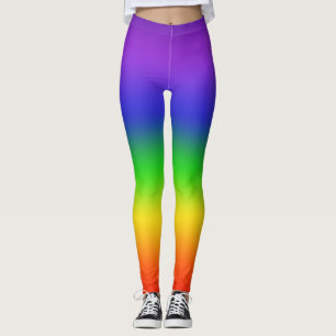 Legging Gradiente Arco-Íris Vertical