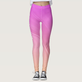 Legging Gradiente bonito rosa e laranja