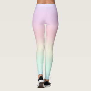 Legging Gradiente colorido Cotovelo-Arco-íris Cólido Paste
