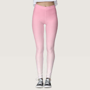 Legging Gradiente Cor-de-Rosa e Branco Suave