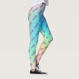 Legging Gradiente "Crio" do Arco-Íris Pastel