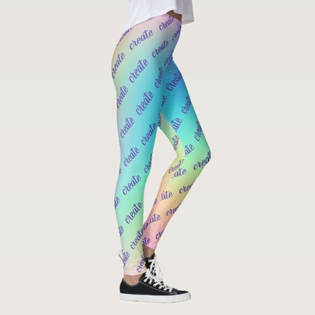 Legging Gradiente "Crio" do Arco-Íris Pastel (Direita)