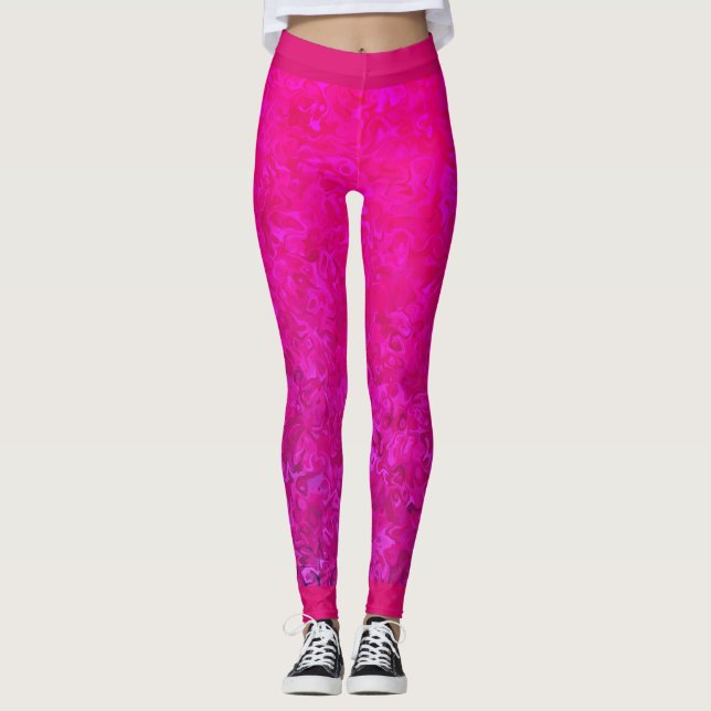 Legging Gradiente de abstrato rosa elegante e moderno (Frente)