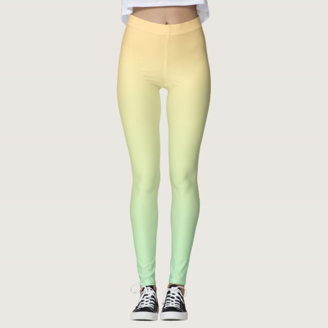 Legging Gradiente de Aquarela em Pastel Suave (Frente)