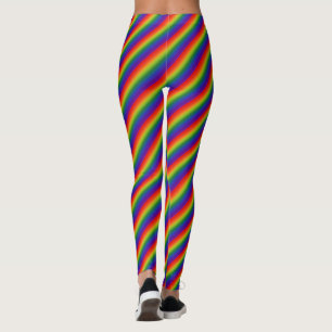 Legging Gradiente de Arco-íris Listrado
