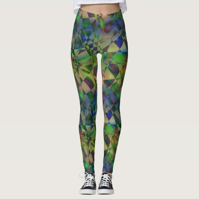 Legging Gradiente de Brilho Moderno Futurístico (Frente)