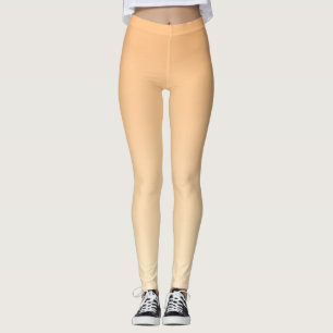 Legging Gradiente de Cor Amarelo-Claro e Laranja