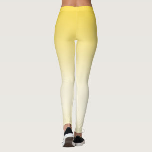 Legging Gradiente de Cor Amarelo Moderno Simples