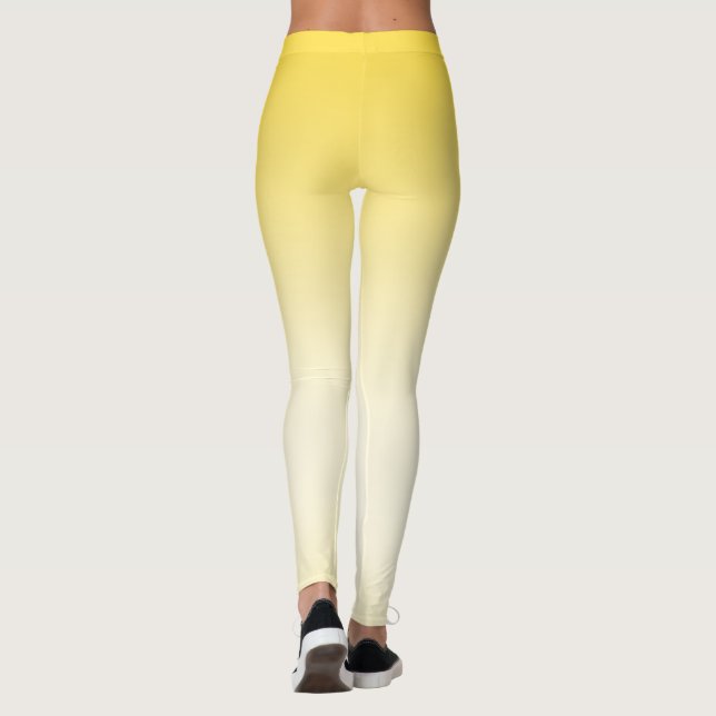 Legging Gradiente de Cor Amarelo Moderno Simples (Verso)