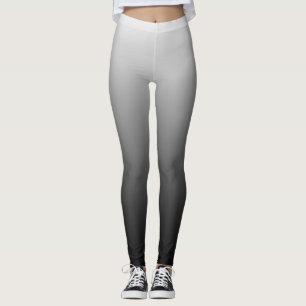 Legging Gradiente de Mão Preta Desvanecido