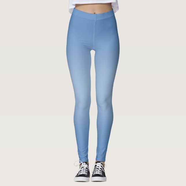 Legging Gradiente de marinho Azul Moderno Simples (Frente)