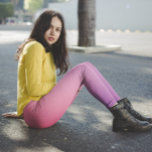 Legging Gradiente de Ombre Rosa bonito<br><div class="desc">Gradiente de Ombre rosa. Presente perfeito para seus entes queridos. Roupa ideal para ioga e ginástica ou visto com o seu top correspondente.</div>