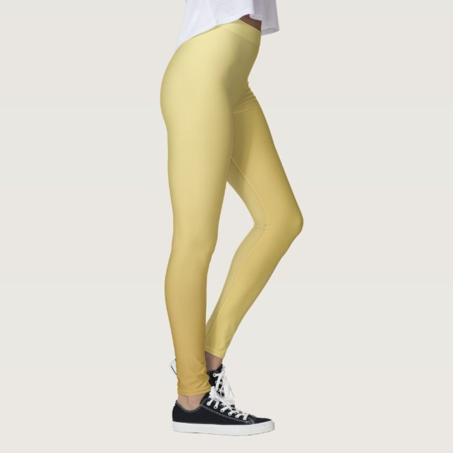 Legging Gradiente de Ouro Macio Aparência Esbelta (Direita)