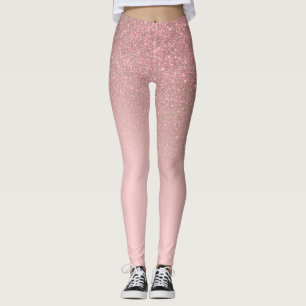 Legging Gradiente do Ombre Rosa Rosa Cinza Dourado Rosa Di