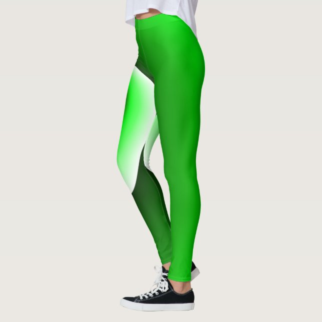 Legging Gradiente Espiral Branco Verde (Esquerda)