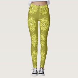 Legging Gradiente Geométrico Mínimo Elegante Dourado