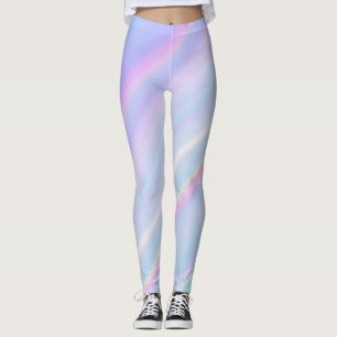 Legging Gradiente Iridescente Holográfico Pastel