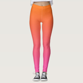 Legging Gradiente Laranja e Rosa