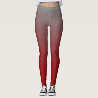 Legging Gradiente Moderno de Vermelho a Cinza