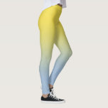 Legging Gradiente na moda amarelo a azul claro<br><div class="desc">Na moda amarelo a azul claro adiciona um olhar brilhante,  moderno e colorido ao seu guarda-roupa. Para ver o design de ombré mínimo em outros itens,  clique no link "Artes Rocklawn". © Claire E. Skinner,  Todos Os Direitos Reservados.</div>