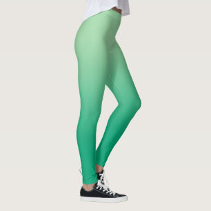 Legging Gradiente na moda claro para verde escuro