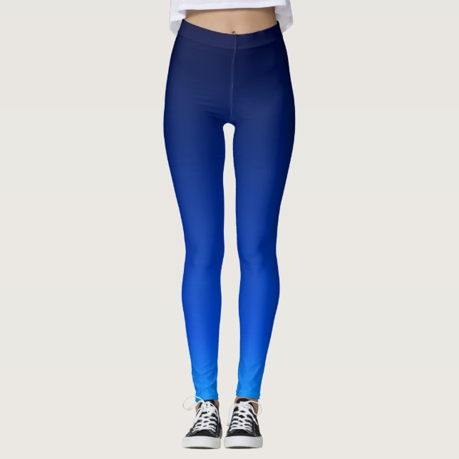 Legging gradiente ombre azul marinho (Frente)