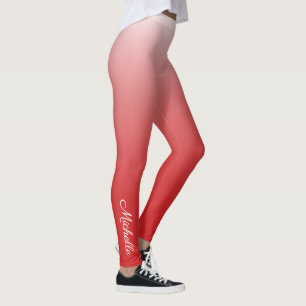 Legging Gradiente personalizado vermelho-vivo