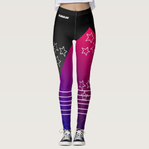 Legging Gradiente preto-rosa-claro-esportado