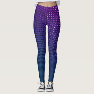 Legging Gradiente Púrpura e Marinho Azul-Geométrico design