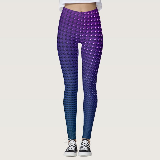 Legging Gradiente Púrpura e Marinho Azul-Geométrico design (Frente)