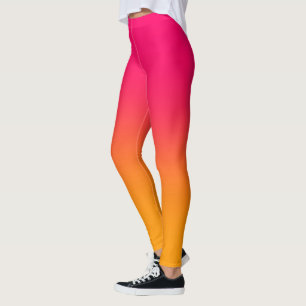 Legging Gradiente Rosa E Amarelo