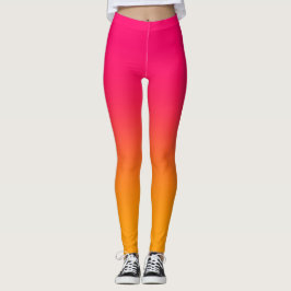 Legging Gradiente Rosa E Amarelo