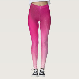 Legging Gradiente Rosa Escuro para a Rosa claro