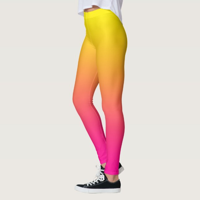 Legging Gradiente Rosa Magenta Amarelo (Esquerda)