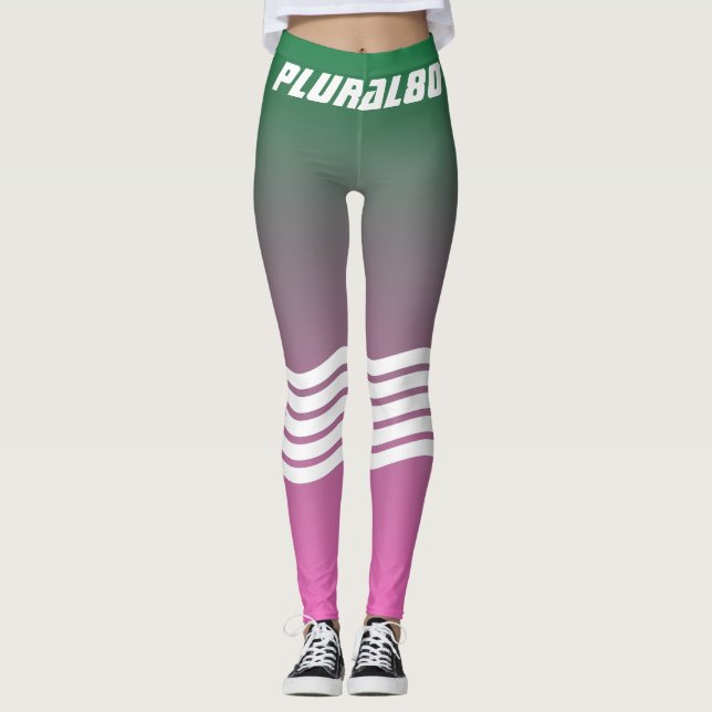 Legging Gradiente rosa verde-rosa Elegante (Frente)