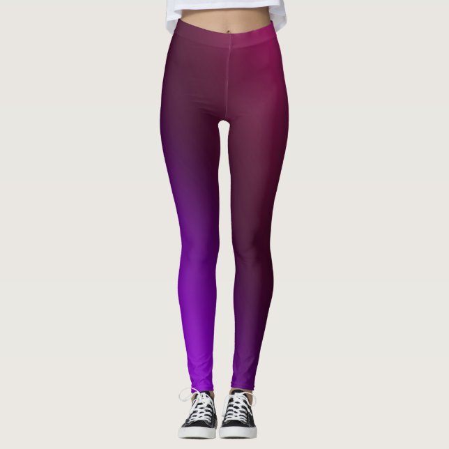 Legging Gradiente, roxo-rosa (Frente)