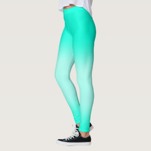 Legging Gradiente Verde moderno Padrão de Aquarela