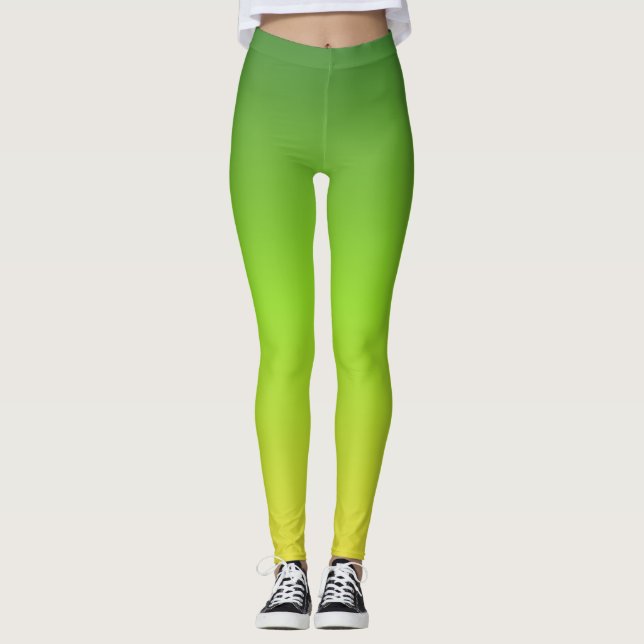 Legging Gradiente Verde Verde Simples (Frente)