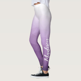 Legging Gradiente Violeta Roxo Geometria Malha Nome do Pad